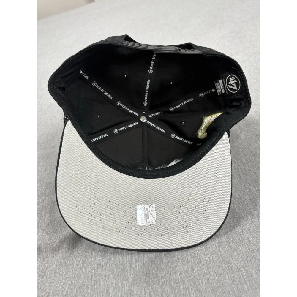 Indiana Pacers NBA '47 Brand Black Script Hitch Rope Adjustable Snapback Hat
